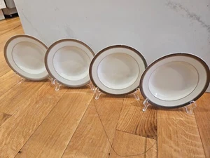 Set 4 MIKASA PALATIAL PLATINUM Rimmed Soup Salad Pasta Bowls  L3235 8.5" China - Picture 1 of 8