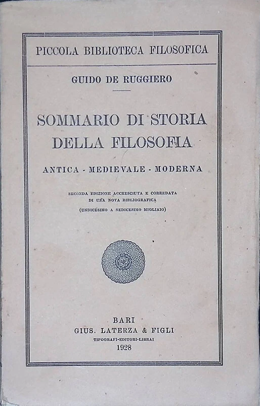 Sommario di storia della filosofia. Antica - Medievale - Moderna - Immagine 1 di 1