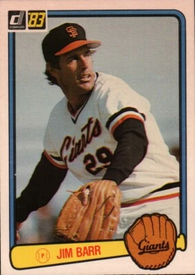 1983 Donruss Baseball #398 - Jim Barr - San Francisco Giants  83-491 - Image 1 of 2