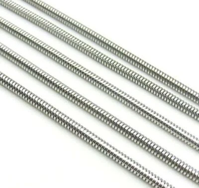 Lote de 10 metros 3,2 mm Acero Inoxidable Redondo Serpiente Eslabones Cadenas Hallazgos Hágalo Usted Mismo Collar Foto 1 de 2