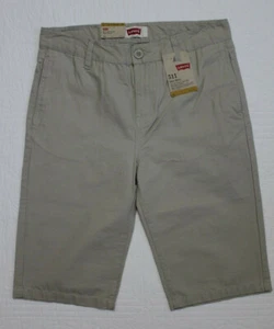 NEW Boys Levis Shorts Slim Short Plaza Taupe Beige SZ 14 16 18 20 # 916971 X02 - Picture 1 of 4
