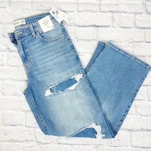 Abercrombie Kids Wide Leg Jeans High Rise Size 17/18 Short New With Tags - Picture 1 of 7