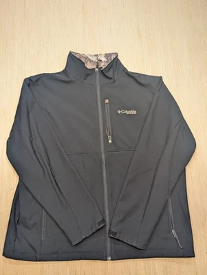 Columbia PHG Performance Hunting Gear Softshell Jacket XXL Black Camo Lining - Image 1 of 4