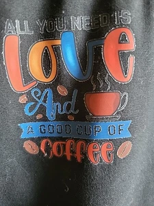 REDUDEDVital Threads Peeling schwarz mit "Love & a good cup of coffee" XS (sieht größer aus) - Bild 1 von 4