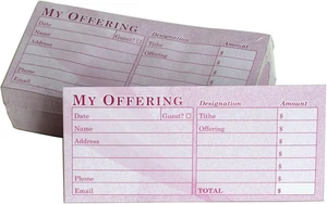 Church Offering/Tithe Donation Envelopes, Simple Design, Easy-Open Tab, Blank De - Picture 1 of 12