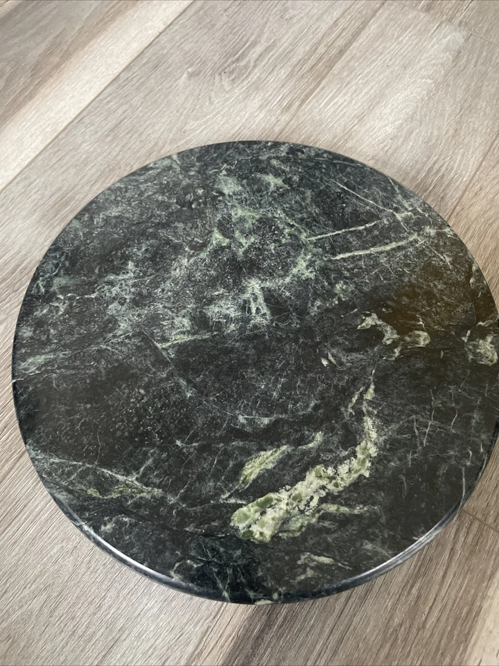 Bandeja de mármol verde/negro/blanco o Lazy Susan usada en excelente estado Foto 1 de 4