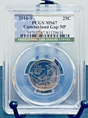 2016-S Washington Quarter Cumberland Gap NP PCGS MS67 Mint State 67 #81129634 - Image 1 of 2
