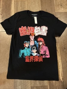 Yu Yu Hakusho Herren Gr. Medium Figuren Grafik T-Shirt schwarz New Old Stock Vintage - Bild 1 von 6
