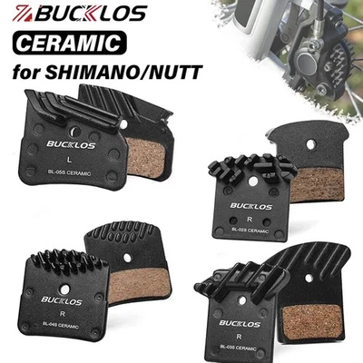 MTB Bike Ceramic Disc Brake Pad Set Cooling Fin For Shimano L05A J02A N03A NUTT - Image 1 of 4