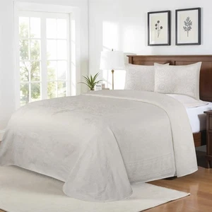 Cotton Blend 2-Piece Bedspread Set, Oversized Bedspread, 1 Matching Pillow Sh... - Picture 1 of 7