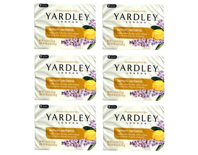 Yardley London Moisturizing Soap Lemon Verbena 2 x 4oz Bars - Pack of 6 - Image 1 of 4