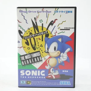 SONIC THE HEDGEHOG 1 Mega Drive Sega Japan Import Free shipping FedEx DHL - Picture 1 of 6