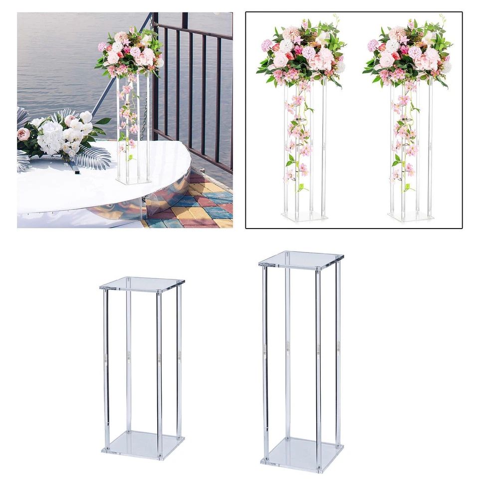Clear Acrylic Vase Wedding Centerpieces, Flowers Risers, Decorative Flower - Image 1 of 1