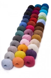 Alpaka Wolle 100% Baby Alpaka 50g Faser, Strickgarn Strickwolle fairtrade - Bild 1 von 16