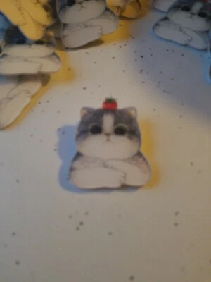 Insignias de acrílico para gato para ropa mochila plástico pequeño lindo animal broche prendedor Foto 1 de 2