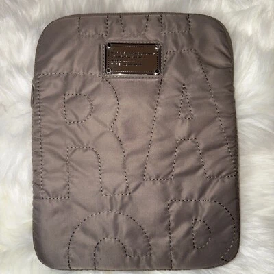 Marc by Marc Jacobs QUILTED NYLON PADDED TABLET TECH SLEEVE Taupe 8.25”x10.5" - Image 1 of 4