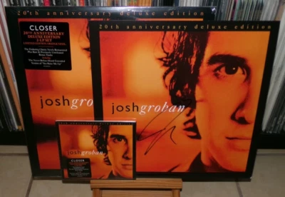 JOSH GROBAN CLOSER ORANGE LP CD & SINGED INSERT YOU RAISE ME UP WHEN YOU SAY YOU - Image 1 of 4