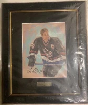 2002-03 UD художественные впечатления хоккей подпись Маркус Наслунд оригинальный 1/1 сертификат подлинности - Изображение 1 из 2