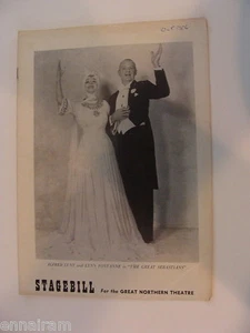 1956 Chicago Stagebill Lunt & Fontanne in The Great Sebastians playbill - Bild 1 von 2