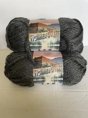 Lote de 4 hilos acrílicos súper voluminosos marca León ciudad natal 81 yardas cada uno carbón Chicago Foto 1 de 2