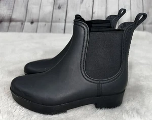 JEFFREY CAMPBELL Womens’ Black Rubber Rain Short Boots Size 7.5? - Picture 1 of 9