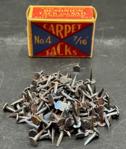 Vintage Carpet Tacks 7/16 inch-Dominion Tack & Nail Co. Galt, ON - Original Box - Bild 1 von 8