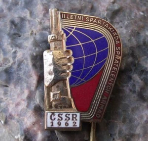 1962 2do Ejército Espartakiad Checoslovaquia ejercicio militar comunista insignia - Imagen 1 de 4