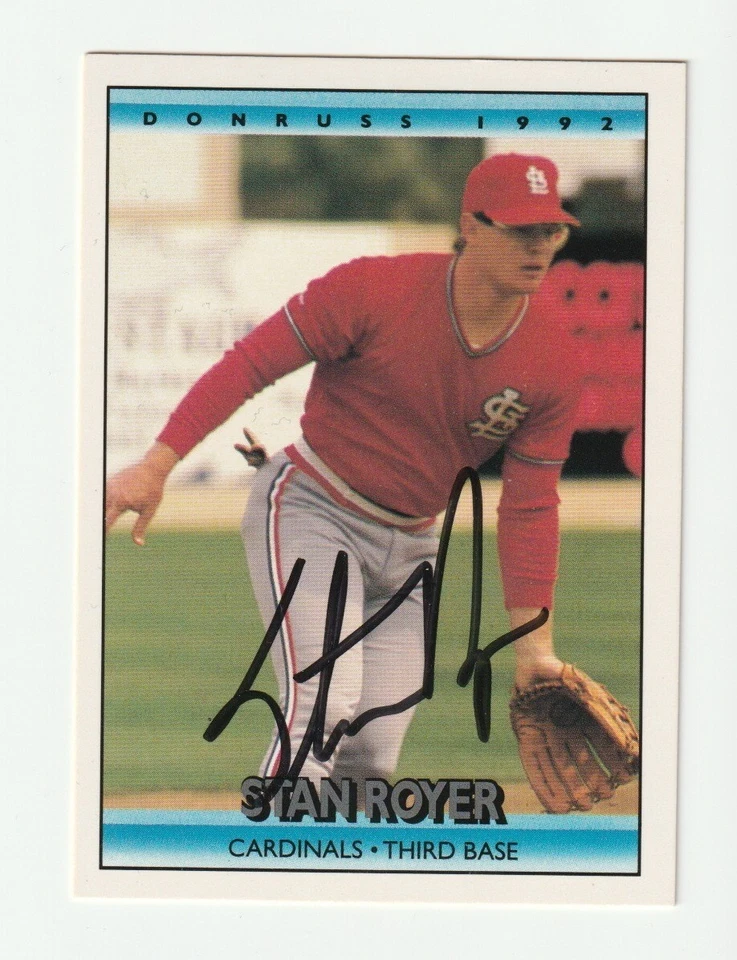 Stan Royer Signed 1992 Donruss Card #602 Auto St. Louis Cardinals Autograph COA - Image 1 of 1