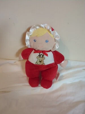 Muñeco bebé de peluche de renos de Navidad de pelo rubio rojo de prestigio Foto 1 de 3