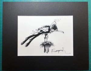 Franquin Gaston Lagaffe La mouette rieuse sous passe-partout 20 x 30 cm - Picture 1 of 1