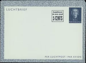 Países Bajos, 1952. Air Letter H&G FG2, como nuevo - Imagen 1 de 1