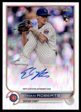 2022 Topps Chrome Autograph Refractor Ethan Roberts Rookie Auto Chicago Cubs
