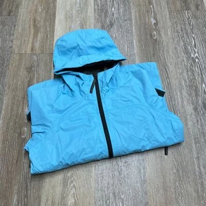 COLUMBIA SPORTSWEAR Titanium Full Zip Blue Hooded Windbreaker Jacket Youth 14/16 - Picture 1 of 10