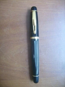 Stylo plume EXATIME corps octogonal noir uni et plume "Ruthenium Point" neuf - Picture 1 of 3