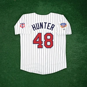 Torii Hunter 1997 Minnesota Twins Jackie 50th Cooperstown Men's Home Jersey - Picture 1 of 9