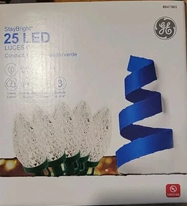 GE 25 CT StayBright C9 LED Weihnachtslichterkette Set - Warmweiß 12 Fuß - Bild 1 von 2