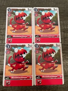x4 Minidekachimon BT9-007 C Playset Digimon TCG X Record - Picture 1 of 1