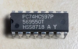 Phillips PC74HC597P Registratore di cambio 8 bit con infradito di ingresso - NOS - Foto 1 di 1