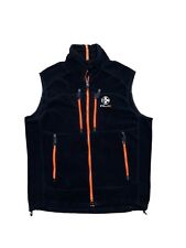 RLX Ralph Lauren Men’s Large Fleece Full Zip Vest Black Orange