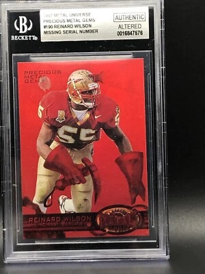 1997 METAL UNIVERSE PRECIOUS METAL GEMS RED PMG 190 REINARD WILSON BGS AUTHENTIC - Image 1 of 2