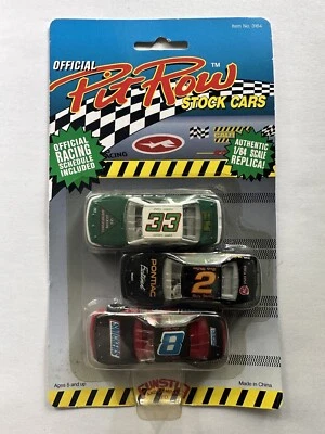 Official Pit Row 1992 - 3 Pack Vintage 1/64 Scale #33 # 2 # 8 FunStuf Diecast - Image 1 of 4