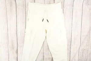 ELEVEN PARIS OFF WHITE CREAM LARGE 34-36 CARGO JOGGER JOG SWEATPANTS PANTS MENS - Picture 1 of 11