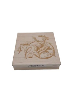 Victorian Vine Flourish Anna Griffin All Night Media Wood Rubber Stamp 580J06 - Picture 1 of 6