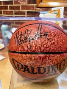Nate Archibald Autographed/Signed Basketball - w/COA, Case, Spalding Ball - Picture 1 of 3