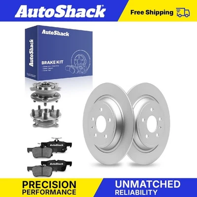 Rear Brake Rotors Ceramic Pads Hubs for Lincoln MKC 2017-2019 Ford Escape Foto 1 de 2