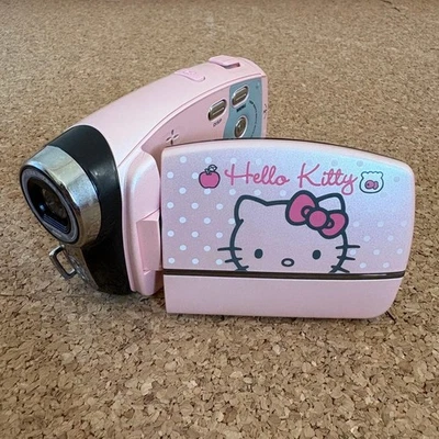 Hello Kitty HD Video Camera Body Only Hand Strap Missing Battery Operated - Image 1 of 4