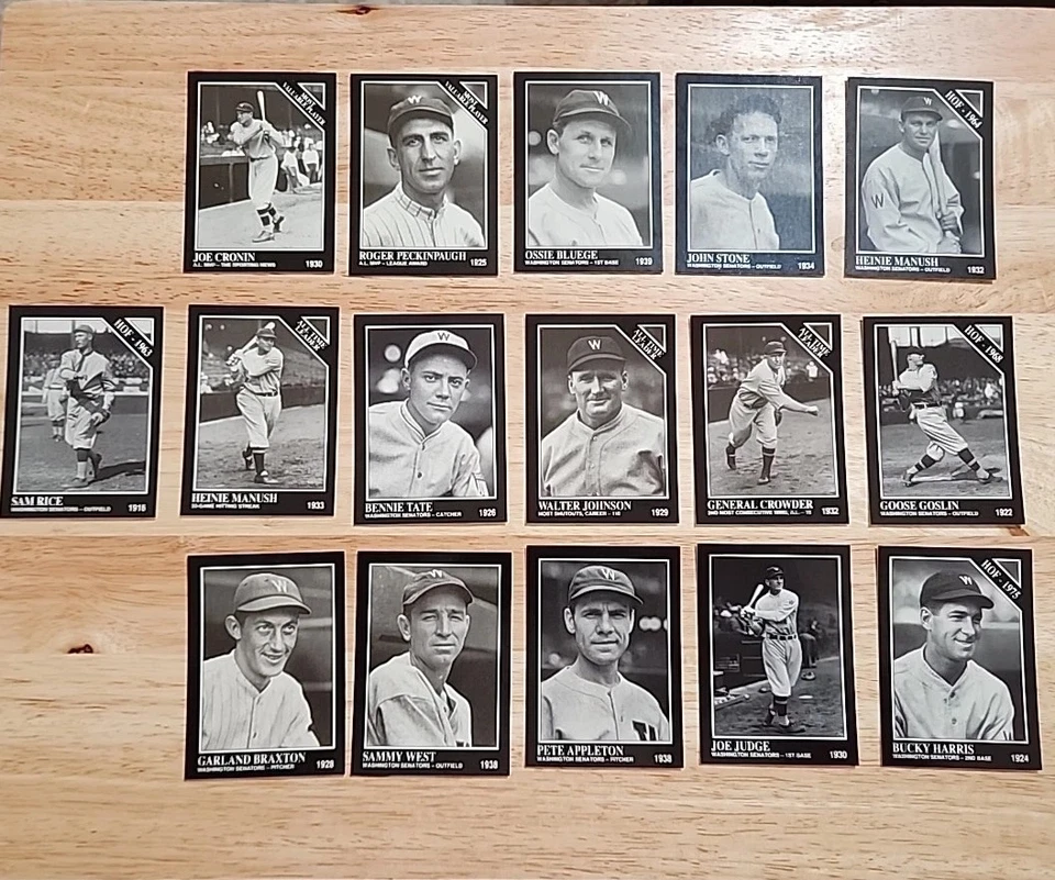 Washington Senators Lot - 1991 Sporting News Conlon Collection - 16 Cards - Mint - Image 1 of 2