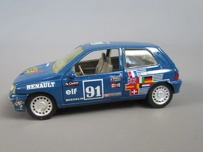 C821 Solido 1905 France Renault Clio I 16S #91 Vive le Sport 1990 Bleu 1:43 - Photo 1/4