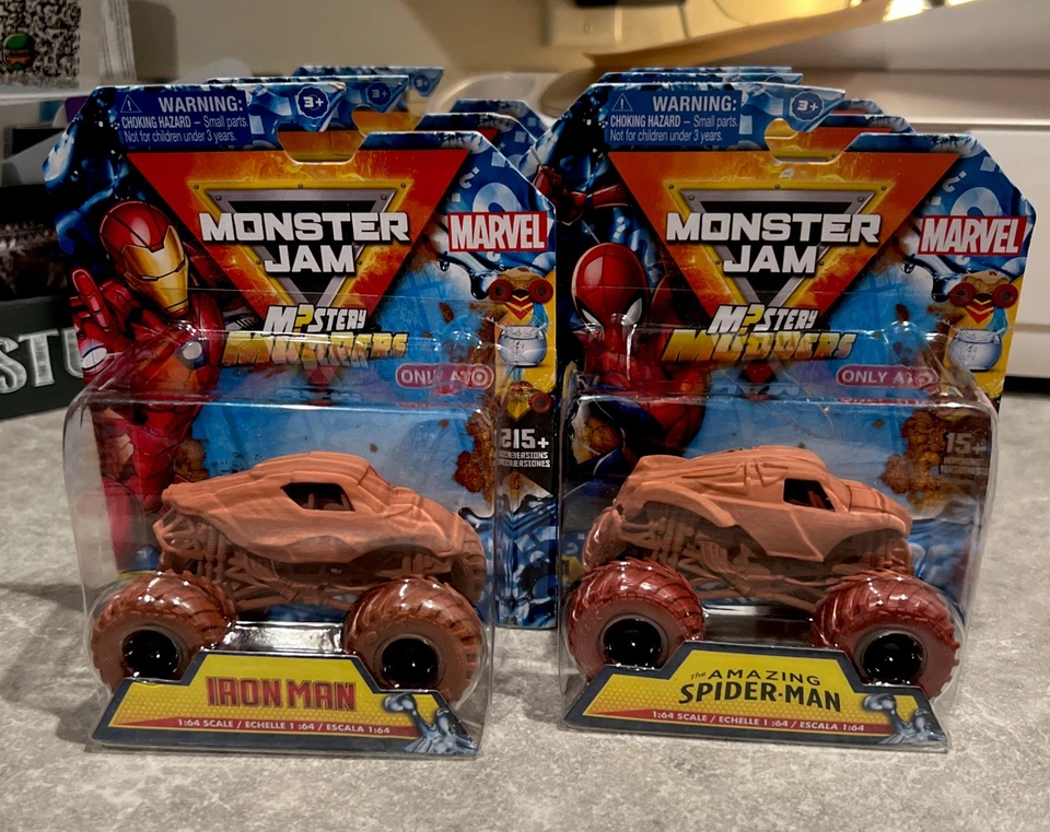 MONSTER JAM MISTERIOSO MUDDERS SPIDERMAN IRON MAN PAR MARVEL 1:64 🔥🔥🔥🔥🔥 Foto 1 de 4