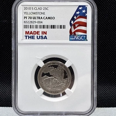 2010 S Clad Yellowstone N. P. State Quarter 25c NGC PF70 Ultra Cameo USA￼ - Image 1 of 4